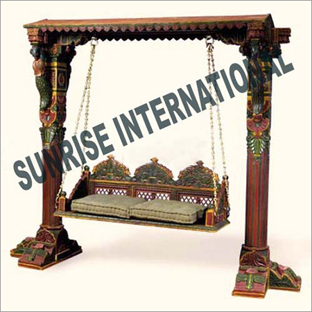 Antique Wooden Swing - Solid Rosewood with Foam Padding | Luxurious Comfort and Elegant Design