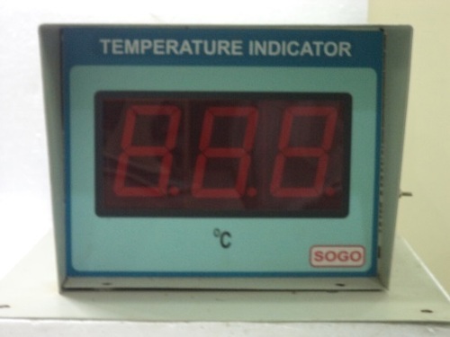 Temperature Indicator - Mild Steel Powder Coated, Large Size Dual-Sided Display with Hood for Easy Viewing, Electric Operation 100-240V, Ideal for Factory Shop Usage