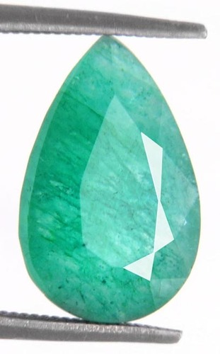 Certified Pear Shape Emerald Gemstone