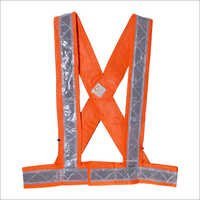 Safety Cross Belt - Polyester Fabric, Adjustable Size 40 Inches Length X 2 Inches Width, Orange Color | High Reflectivity, Optimal Finish, Comfortable Fit