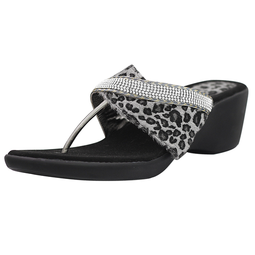 Black Cheetah Printed designer wedges