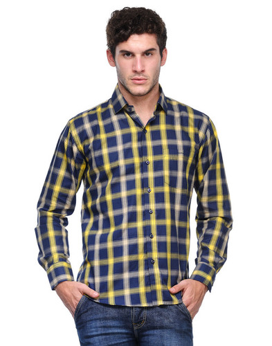 BLUE-CREAM FULL SHIRT