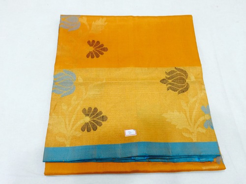 Pure Silk Handloom Yellow Colour Saree