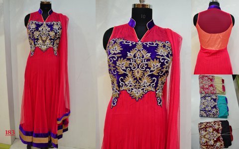 Anarkali Red Suit