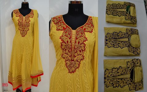 Anarkali Yellow suit