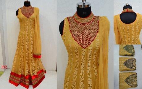 Orange Anarkali Suit