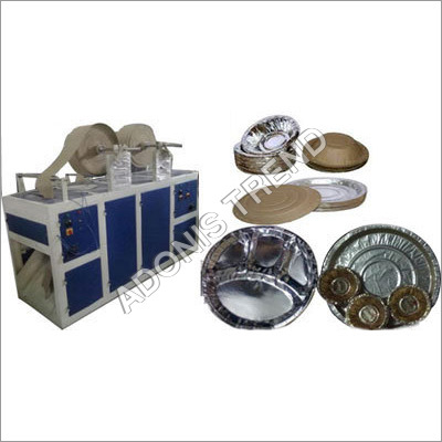 Blue Automatic Double Die Paper Plate Making Machine