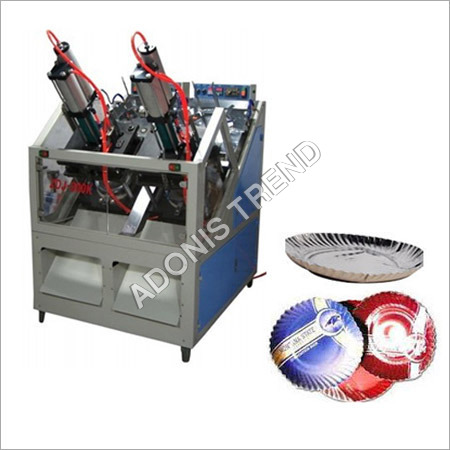 Blue And Grey Automatic Paper Plate Making Machine