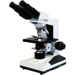 Binocular Microscope - 36x26x46.5 cm with WF 10x/18 mm Eyepiece, Quadruple Nosepiece, Halogen/LED Illumination | Precise Focusing, Wide Field View, Durable Design