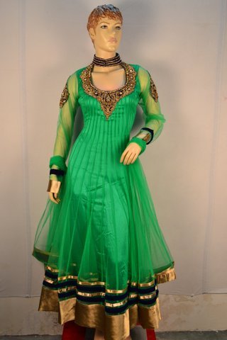 Green Anarkali Suit