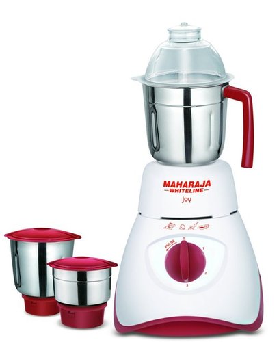 Maharaja Whiteline Joy Happiness  Mixer Grinder 550-Watt (Red/White)