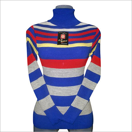 Striped Hi Neck Skivi