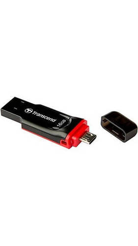 Transcend JetFlash 340 16 GB OTG Pen Drive (Black & Red)
