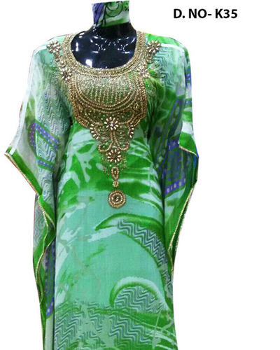 chiffon printed kaftan