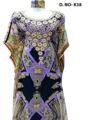 chiffon printed kaftan