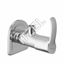 Angle Valve with Flange - Brass, 1/2 Inch, Chrome Finish, 150 PSI, 180°F | Leakproof Seal, Corrosion Resistant, Precise Control