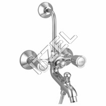 Wall Mixer Three In One - Brass, 150x200x100mm, Chrome Finish | Water Efficient, Durable, Easy Installation, 8 LPM Flow Rate
