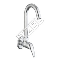 Sink Cock - Chrome Plated Brass, 150x100x200mm, Wall Mounted, Swivel Spout, Water Efficient