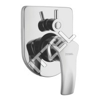 Single Level Divertor - Brass, 150x100x50mm, Chrome Finish | Single Lever, High Flow, Wall Mounted
