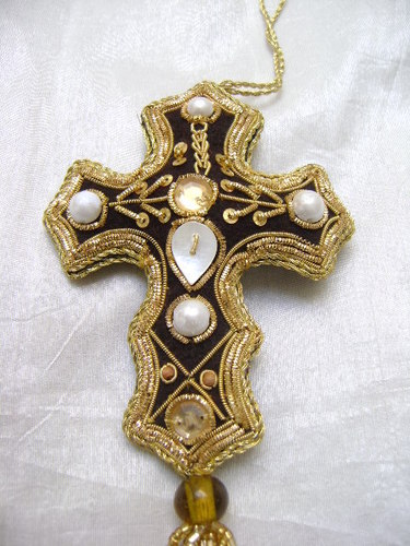 Brown Christmas Decoration Items (Cross)