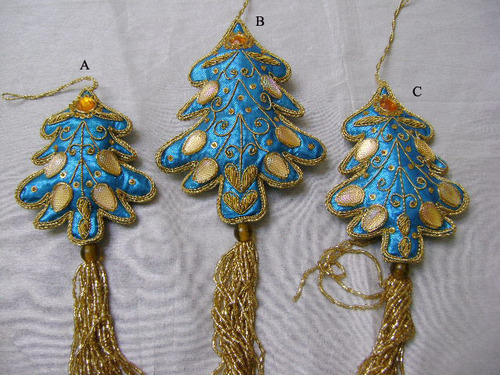 Turquoise Christmas Tree Set