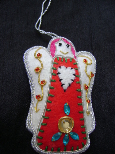 Red/White Christmas Ornaments (Angel)