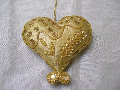 Gold Christmas Heart