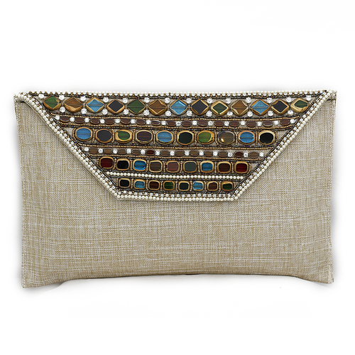 Handmade Designer Jute Clutch
