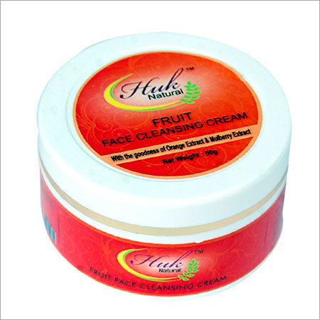 Fruit Cleansing Cream - Plastic Jar, Red, 50g | Removes Makeup, Anti-Aging, Softens Skin, Treats Acne, Radiant Skin