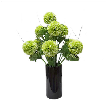 Artificial Flowers - Plastic & Metal, 12 Inch Height, Green, 8 Flowers | Lifelike Appearance, Durable, Easy Maintenance