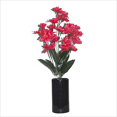 Artificial Designer Flowers - Plastic & Fabric, 12 Inches, Pink | Realistic Look, Long-Lasting, Easy Maintenance, Versatile Decor