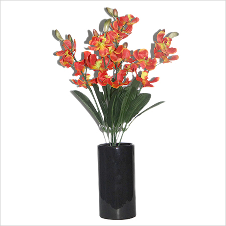 Artificial Handmade Flowers - Silk & Plastic, 24 Inches, Orange | Realistic Look, Long-Lasting, Eco-Friendly, Versatile Decor