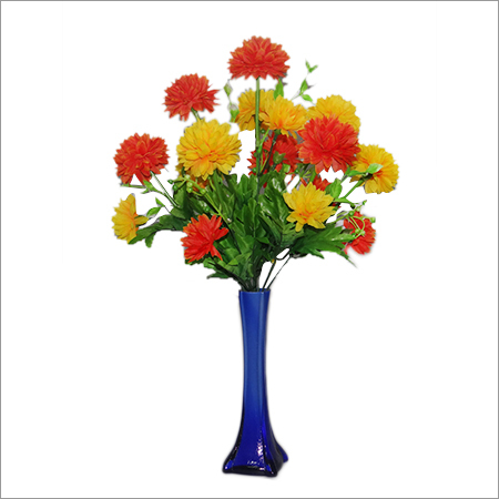 Artificial Flowers - Silk & Plastic 12x15 Inches, Orange Yellow Bouquet, Realistic Look, Long-Lasting, Easy Maintenance