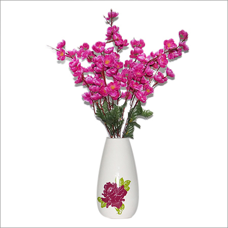 Artificial Flowers - Plastic, Ceramic, 12 Inches, Pink | Realistic Look, Long-Lasting, Versatile Decor