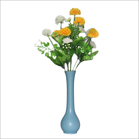 Artificial Flowers - Plastic & Ceramic, 12 Inches, Blue | Realistic Look, Long-Lasting, Easy Maintenance, Versatile Decor