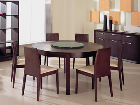Decorative Dinning Table - Wood, 150cm Diameter, Brown | Elegant Design, Spacious Seating for 8, Easy Assembly