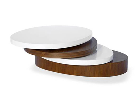 Light Walnut Veneer - High Gloss White