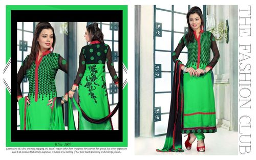 Fancy Green Salwar Suit - 60 Gram Fabric with Lining, 8 Pieces | Elegant Design, Comfortable Fabric, Ready to Ship