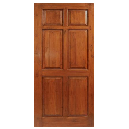 Plain 6 Panel teak wood doors