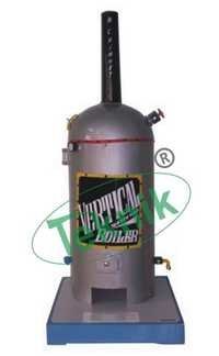 Model Of Vertical Water Tube Boiler - Cylindrical Fire Box With Cross Tubes | Complete With Stop Valve, Check Valve, Safety Valve, Water Gauge & Steam Gauge