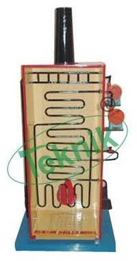 Model Of Benson Boiler - Wooden & Metallic Non-working Model 50 X 20 X 75 Cm | Features Economiser, Super Heater, Separate Evaporator, Feed Pump