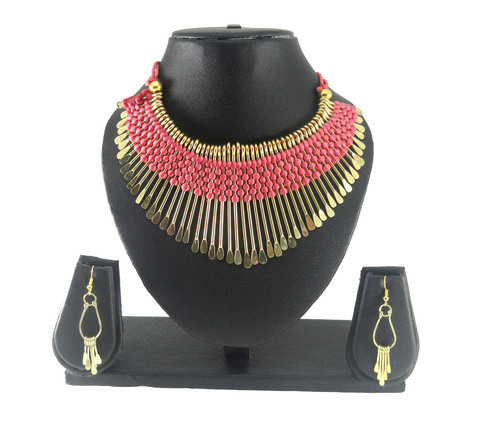 Pink Statement Necklace Set 322