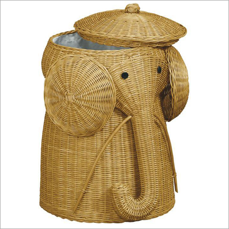 Laundry Basket - Wicker, 18x12x24 Inches, Beige | Hand-Woven, Large Capacity, Hinged Lid, Stylish Durable Design