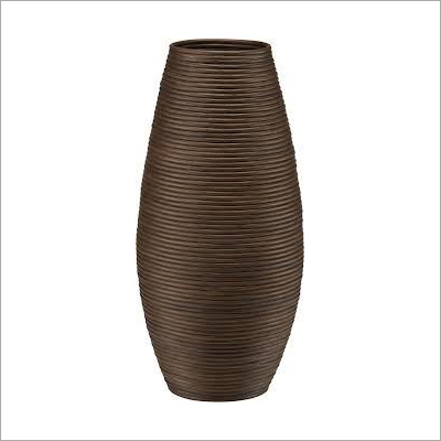 Vase - Ceramic, 12x6 Inches, Brown Matte Finish | Elegant Design, Durable Material, Versatile Use, Modern Style