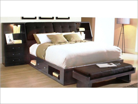 Wooden Queen Size Bed with Storage Box