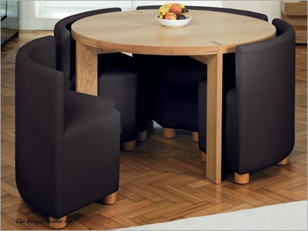 Wooden Tea Table With Four Chairs