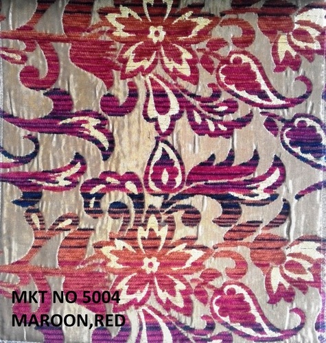 Chenille Running Fabric - 54 Meter Roll | Customizable Sizes, Embroidered Pattern, Ideal for Home & Hotel Use