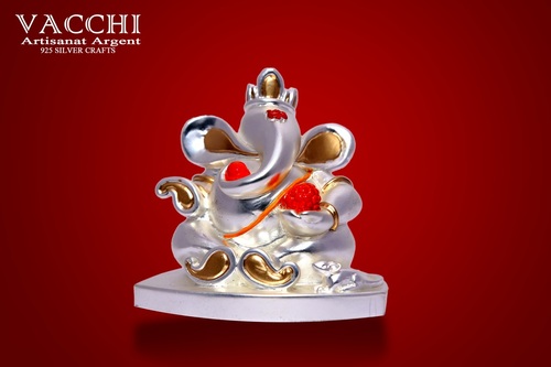 Silver Plated Ganesh Idol