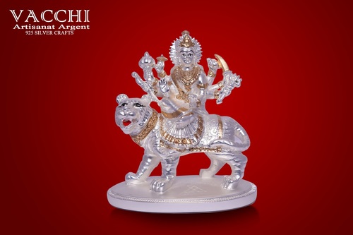 Silver Plated Durga