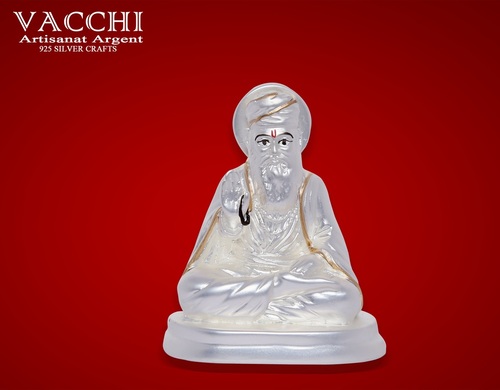 Silver Coated Guru Nanak Statue